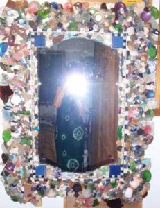 Beach glass frame